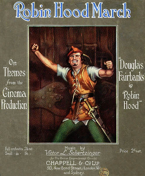 Music cover, Robin Hood March, Douglas Fairbanks