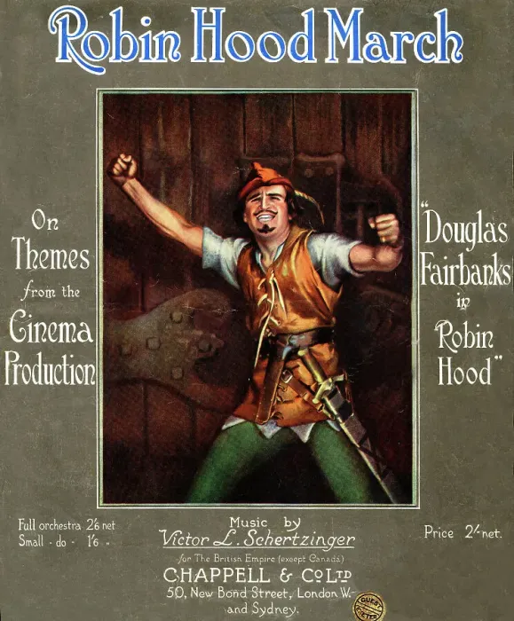 Framed Print : Music cover, Robin Hood March, Douglas Fairbanks Framed Print : Music cover, Robin Hood March, Douglas Fairbanks