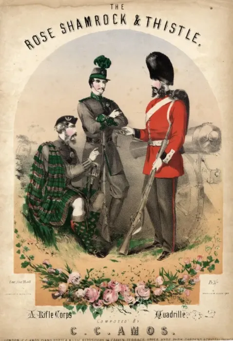 Framed Print : Music cover for The Rose, Shamrock and Thistle Framed Print : Music cover for The Rose, Shamrock and Thistle
