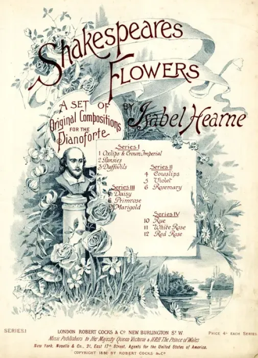 Framed Print : Music cover, Shakespeares Flowers Framed Print : Music cover, Shakespeares Flowers