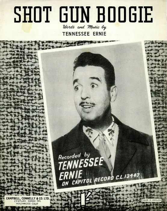 Framed Print : Music cover, Shot Gun Boogie, by Tennessee Ernie Framed Print : Music cover, Shot Gun Boogie, by Tennessee Ernie