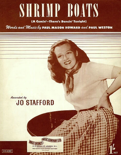 Music cover, Shrimp Boats, recorded by Jo Stafford