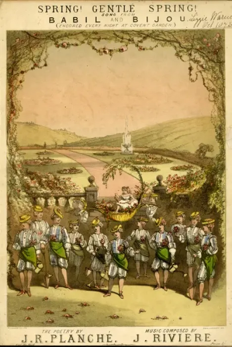 Framed Print : Music cover, Spring! Gentle Spring Framed Print : Music cover, Spring! Gentle Spring