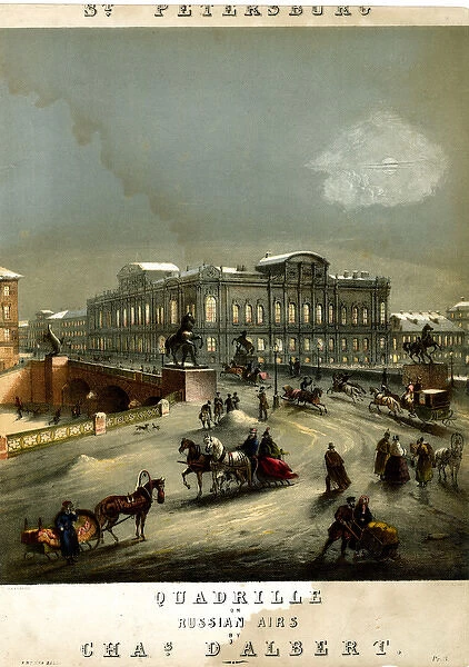 Music cover, St Petersburg Quadrille on Russian Airs