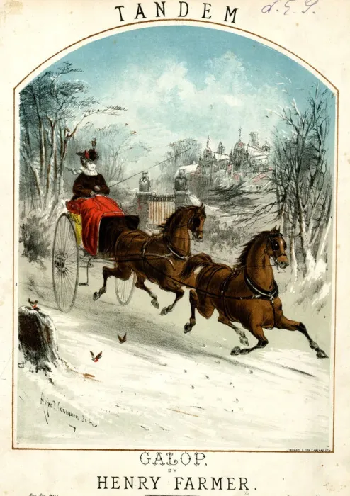 Framed Print : Music cover, Tandem Galop by Henry Farmer Framed Print : Music cover, Tandem Galop by Henry Farmer