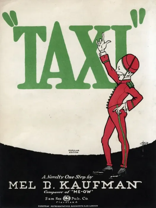 Framed Print : Music cover, Taxi, a novelty one-step Framed Print : Music cover, Taxi, a novelty one-step