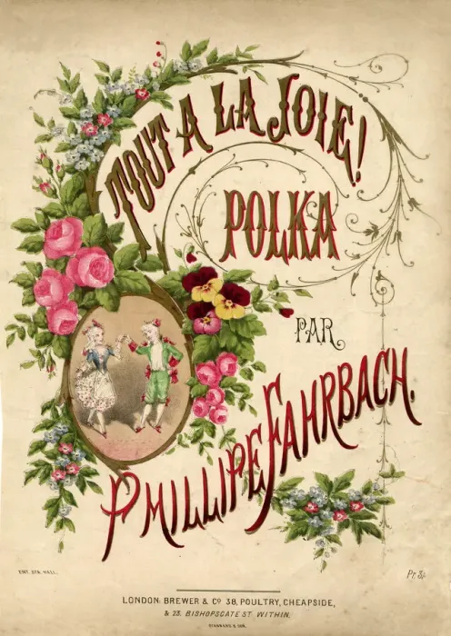 Framed Print : Music cover, Tout a la Joie! Polka, by Phillipe Fahrbach Framed Print : Music cover, Tout a la Joie! Polka, by Phillipe Fahrbach