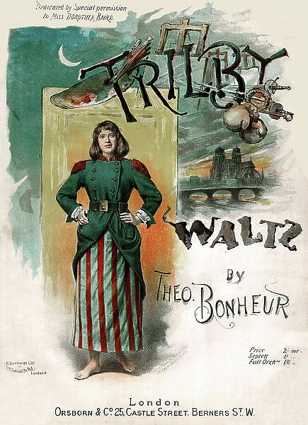 Music cover, Trilby Waltz, by Theo Bonheur