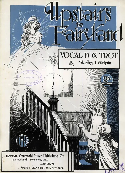 Framed Print : Music cover, Upstairs to Fairyland, vocal fox trot Framed Print : Music cover, Upstairs to Fairyland, vocal fox trot