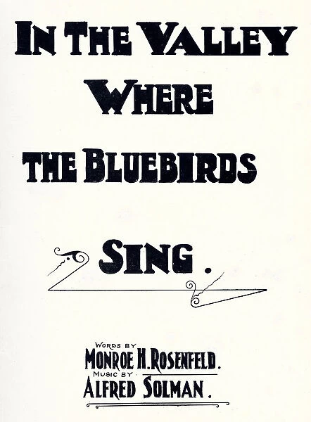 Music cover, In The Valley Where the Bluebirds Sing