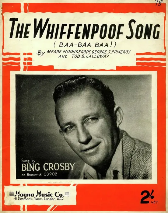Framed Print : Music cover, The Whiffenpoof Song, sung by Bing Crosby Framed Print : Music cover, The Whiffenpoof Song, sung by Bing Crosby