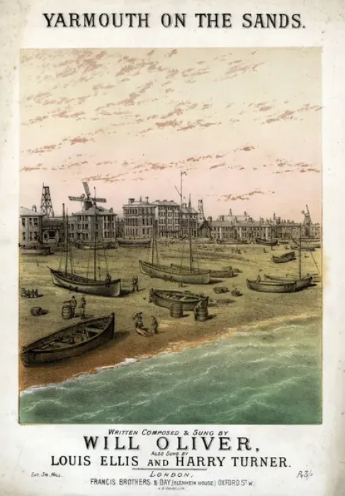 Framed Print : Music cover, Yarmouth on the Sands Framed Print : Music cover, Yarmouth on the Sands