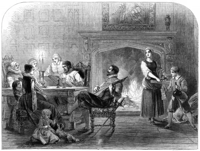 Framed Print : Music in the Elizabethan home Framed Print : Music in the Elizabethan home
