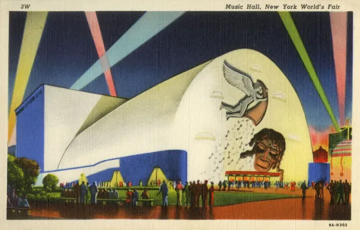 Framed Print : The Music Hall, New York Worlds Fair, New York, USA Framed Print : The Music Hall, New York Worlds Fair, New York, USA