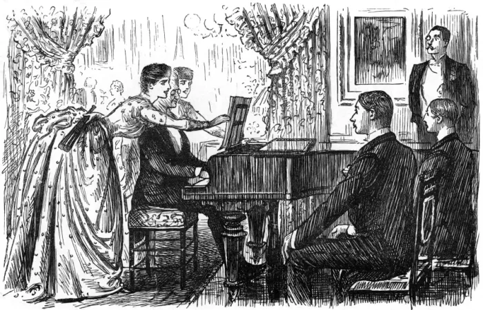 Framed Print : Music in the home, 1887 Framed Print : Music in the home, 1887