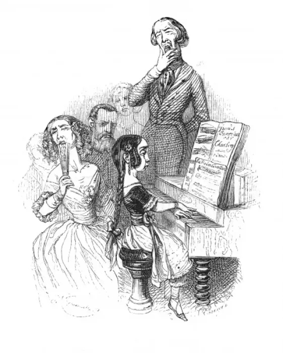 Framed Print : Music at home - boring recital by child Framed Print : Music at home - boring recital by child