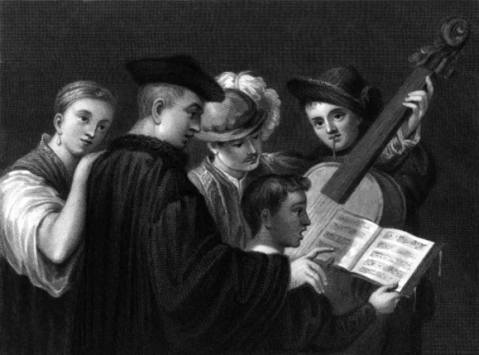 Framed Print : The Music Party - after Titian Framed Print : The Music Party - after Titian