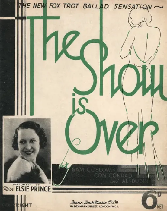 Framed Print : The show is over - Music Sheet Cover Framed Print : The show is over - Music Sheet Cover
