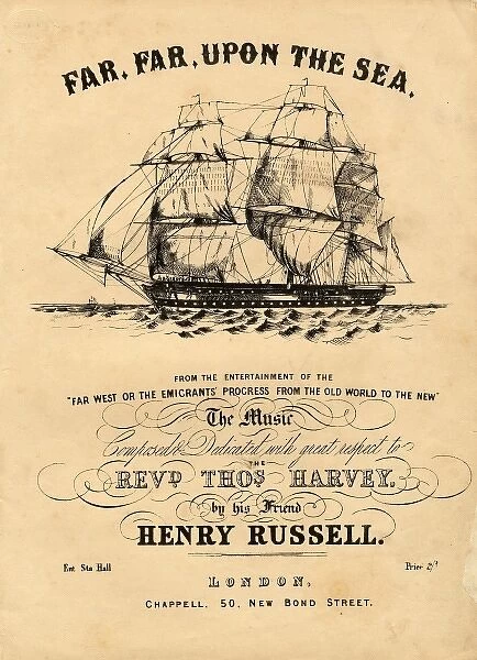 Music sheet cover, Far, Far, Upon the Sea