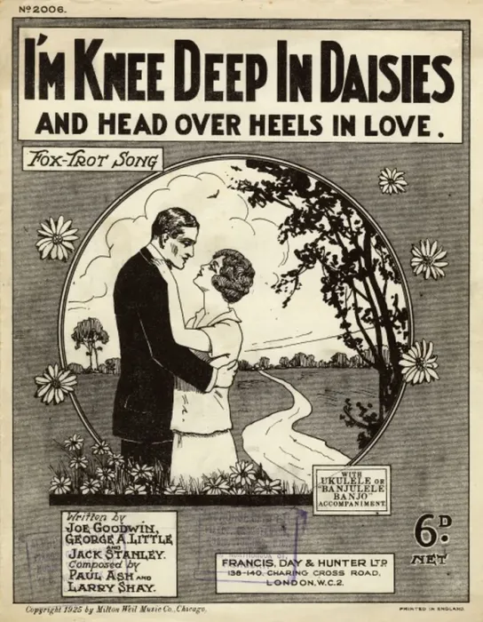 Framed Print : Music sheet: I m knee deep in daisies Framed Print : Music sheet: I m knee deep in daisies