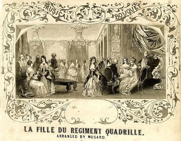 Music sheet, La Fille du Regiment Quadrille