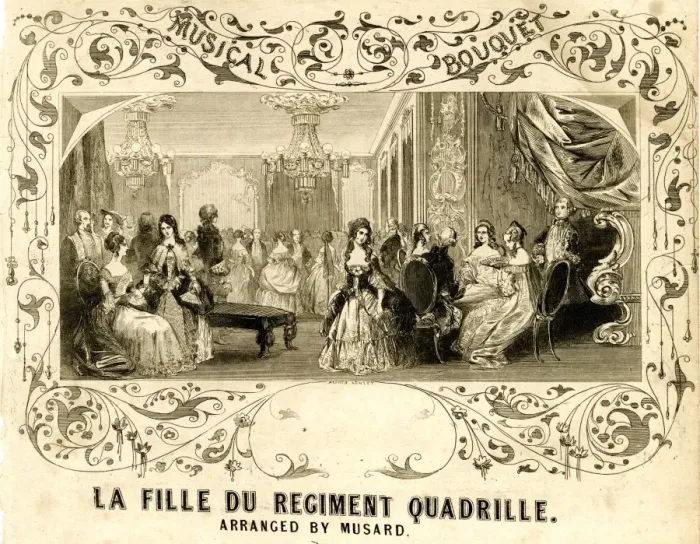 Framed Print : Music sheet, La Fille du Regiment Quadrille Framed Print : Music sheet, La Fille du Regiment Quadrille