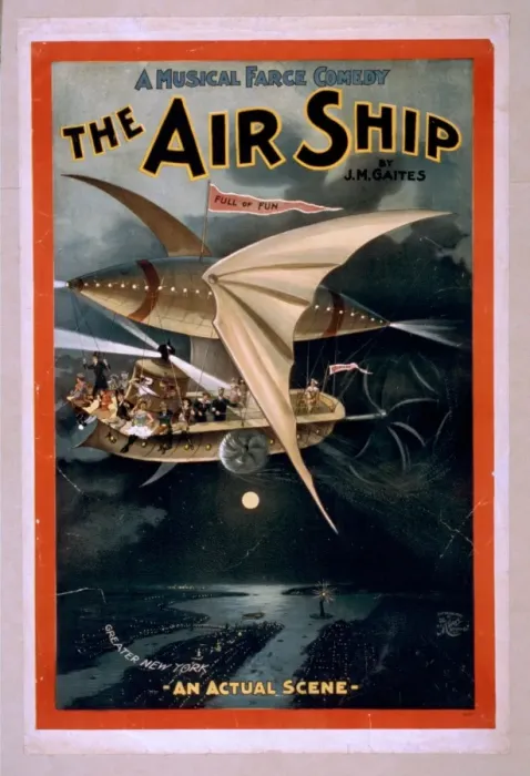 Framed Print : A musical farce comedy, The air ship by JM Gaites Framed Print : A musical farce comedy, The air ship by JM Gaites