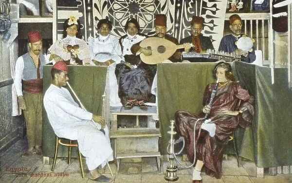 Musical group in an Arab Cafe, Egypt