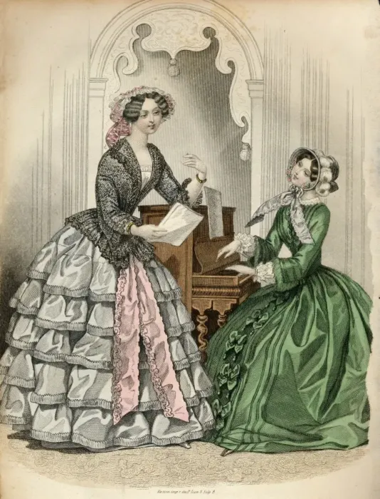 Framed Print : Musical Ladies 1851 Framed Print : Musical Ladies 1851