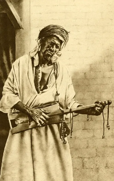 Framed Print : Musician with guitar, Algeria, North Africa Framed Print : Musician with guitar, Algeria, North Africa