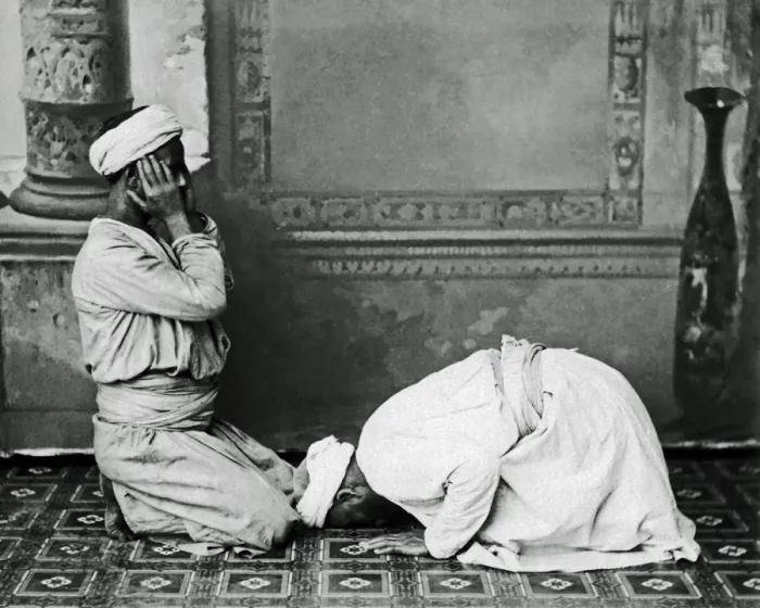 Framed Print : Muslim men at prayer, Egypt Framed Print : Muslim men at prayer, Egypt