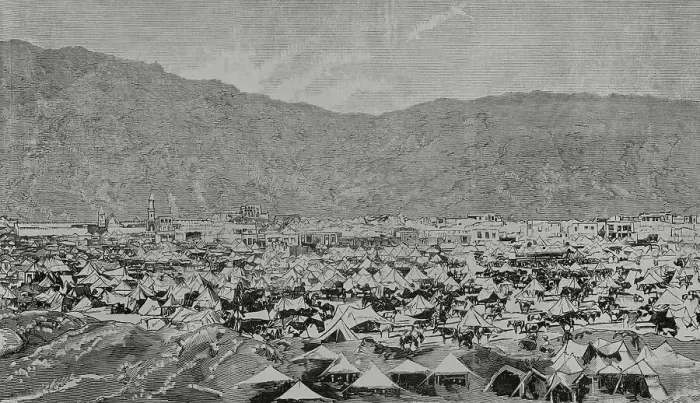 Framed Print : Muslim pilgrims camp in Mina, near Mecca Framed Print : Muslim pilgrims camp in Mina, near Mecca