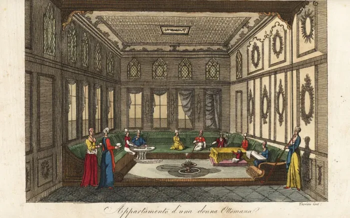 Framed Print : Muslim women entertaining themelves in their private Framed Print : Muslim women entertaining themelves in their private