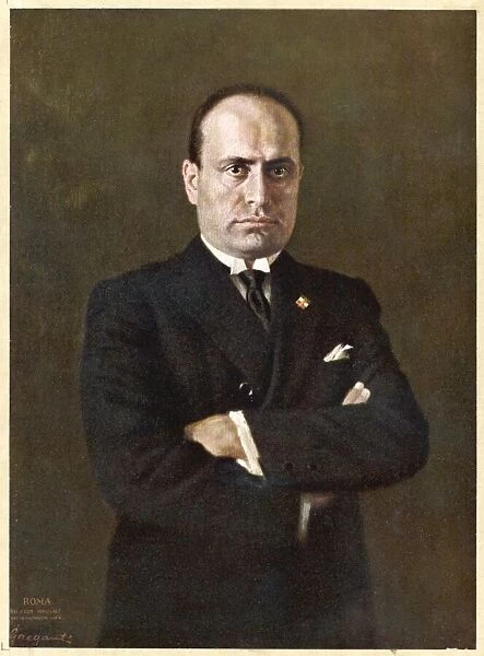 Mussolini. BENITO MUSSOLINI (1883 - 1945), Italian dictator.. 1932