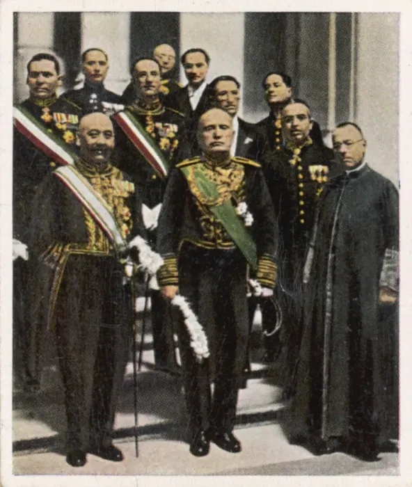 Framed Print : MUSSOLINI AND PIUS MEET Framed Print : MUSSOLINI AND PIUS MEET