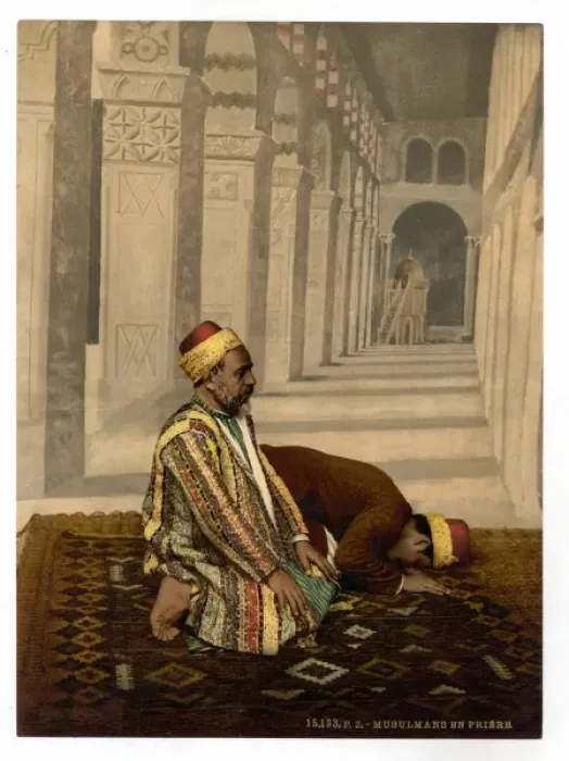 Framed Print : Mussulmans praying, Holy Land Framed Print : Mussulmans praying, Holy Land