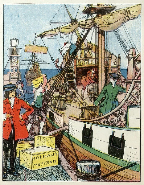 Mustard loaded aboard a Royal Navy ship - 18th century
