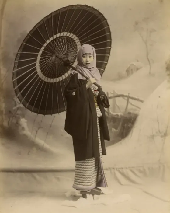 Framed Print : Musume with parasol Framed Print : Musume with parasol