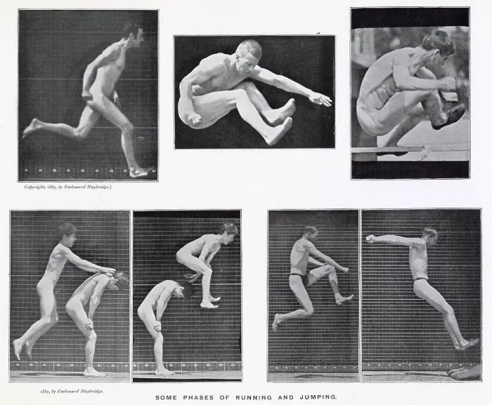 Framed Print : Muybridge - Jumping Framed Print : Muybridge - Jumping