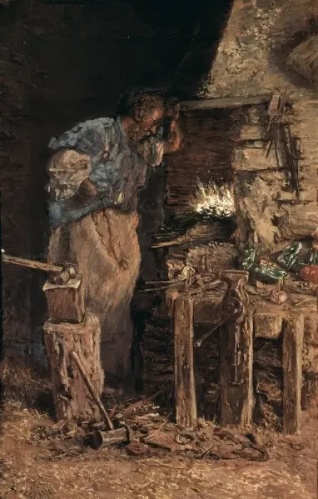 Framed Print : MUяZ i DEGRAIN, Antoni (1841-1924). Blacksmith Framed Print : MUяZ i DEGRAIN, Antoni (1841-1924). Blacksmith