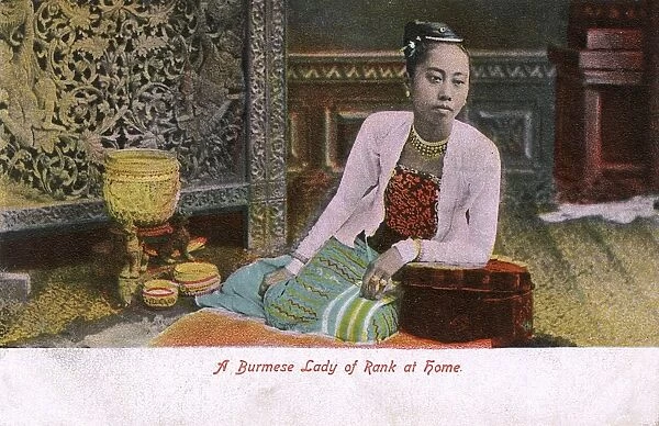 Myanmar - A Lady of rank at home