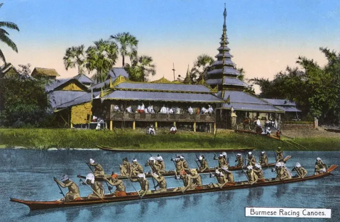 Framed Print : Myanmar - Racing Canoes Framed Print : Myanmar - Racing Canoes