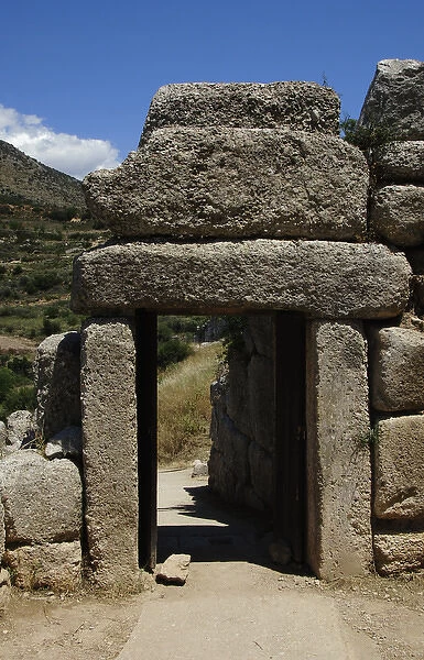 Mycenae. North Gate. Mycenaen Art. Greece