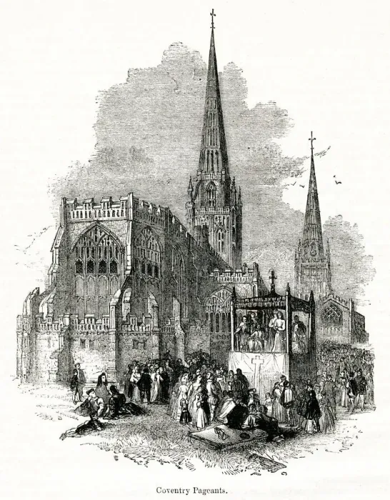 Framed Print : Mystery play, Coventry, Warwickshire Framed Print : Mystery play, Coventry, Warwickshire