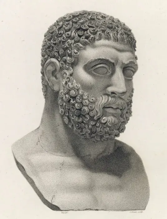 Framed Print : Myth / Hercules Bust Framed Print : Myth / Hercules Bust