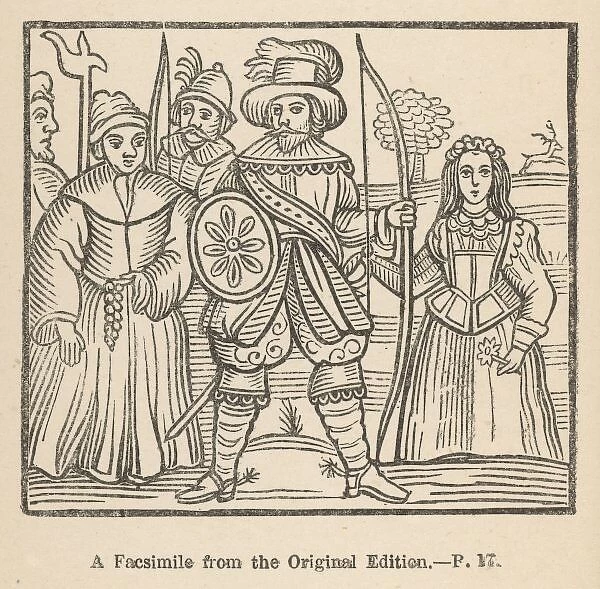 Myth / Robin Hood. Robin Hood, Maid Marian, Friar Tuck and some of their fellow- outlaws
