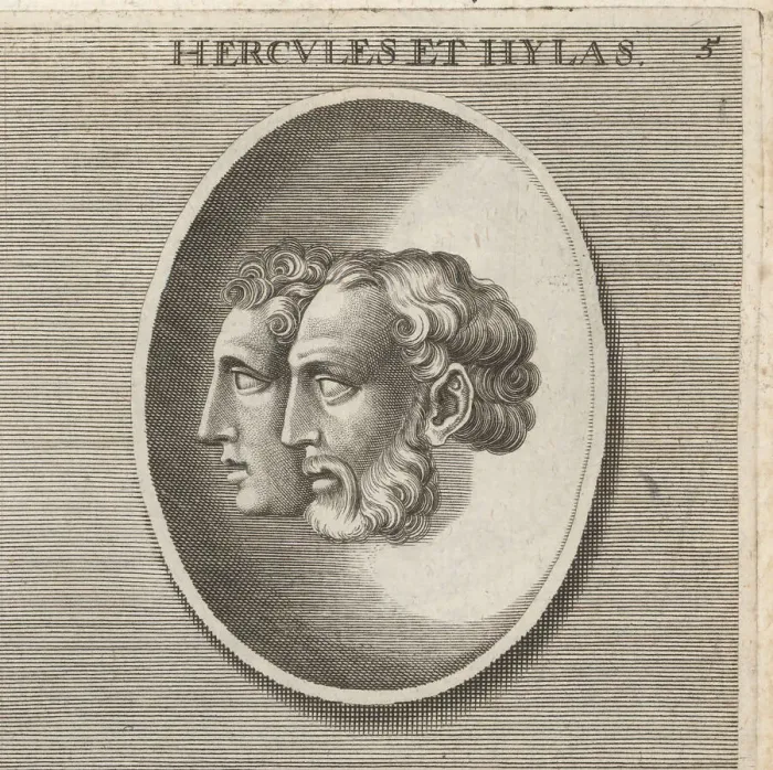 Framed Print : Mythical hero Hercules and his servant Hylas Framed Print : Mythical hero Hercules and his servant Hylas