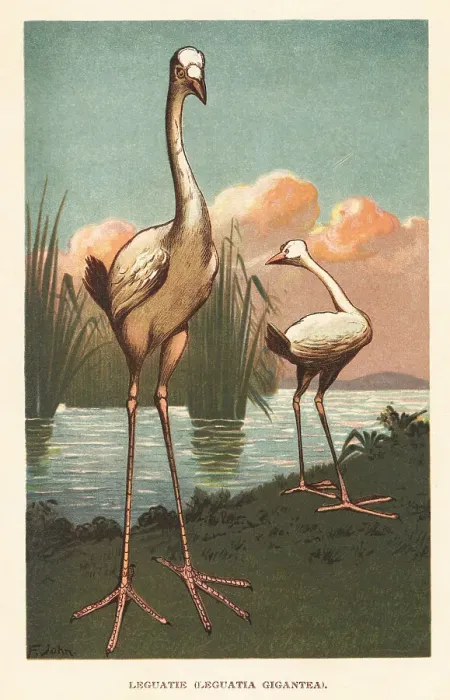 Framed Print : Mythical Reunion stork, extinct giant bird Framed Print : Mythical Reunion stork, extinct giant bird