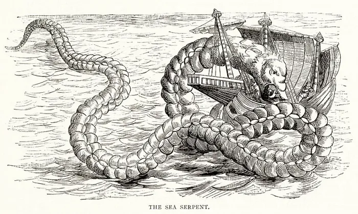 Framed Print : Mythical Sea Serpent Framed Print : Mythical Sea Serpent