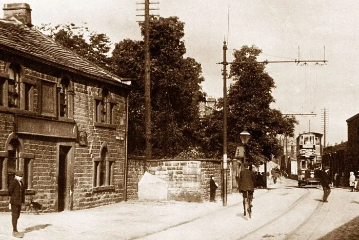 Framed Print : Mytholmroyd Burnley Road early 1900s Framed Print : Mytholmroyd Burnley Road early 1900s